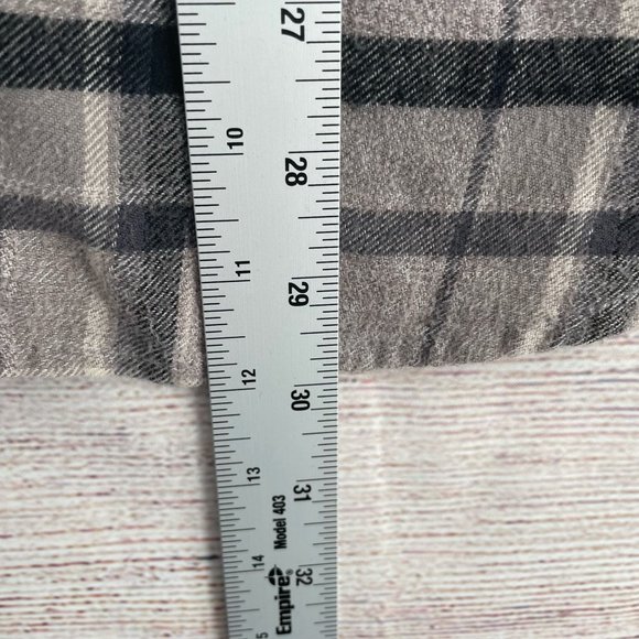 O'Neill Standard Fit Flannel Button Down Shirt Men's Size Large Gray Plaid - Picture 8 of 8